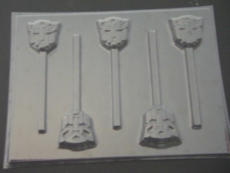 515sp Robot Changer Face Chocolate or Hard Candy Lollipop Mold